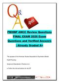 PMHNP ANCC Final Exam Review &ndash; 520 Questions and Answers on DSM-5&comma; Psychopharmacology&comma; Neurobiology & Psychiatric Assessment