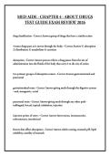 MED AIDE - CHAPTER 4 - ABOUT DRUGS TEST GUIDE EXAM REVIEW 2026