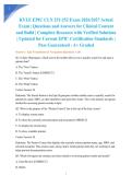 KYLE EPIC CLN 251-252 Exam 2026&sol;2027 Actual Exam &vert; Questions and Answers for Clinical Content and Build &vert; Complete Resource with Verified Solutions &vert; Updated for Current EPIC Certification Standards &vert; Pass Guaranteed - A&plus; Graded