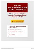 NSG 552 Psychopharmacology Exam 1 - Modules 1-3 200&plus; &lpar;Fully Updated 2026&rpar; Exam Questions &plus; Verified & Rationalized Answers   A&plus; Graded
