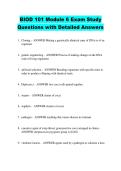 BIOD 101 Module 6 Exam Study  Questions with Detailed Answers
