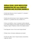 NURS663 EXAM 1 ADHD MEDICATIONS EXAMINATION TEST 2026 COMPLETE QUESTIONS AND SOLUTIONS GRADED A&plus;