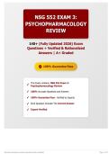 NSG 552 Exam 3  Psychopharmacology Review 140&plus; &lpar;Fully Updated 2026&rpar; Exam Questions &plus; Verified & Rationalized Answers   A&plus; Graded