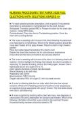 NURSING PROCEDURES TEST PAPER 2026 FULL QUESTIONS WITH SOLUTIONS GRADED A&plus;