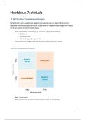Samenvatting -  Sociale psychologie - hoofdstuk 7&colon; attitudes &lpar;B001643A&rpar;