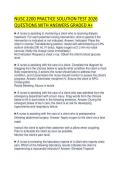 NUSC 2200 PRACTICE SOLUTION TEST 2026 QUESTIONS WITH ANSWERS GRADED A&plus;