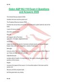 Galen A&P NU-110 Exam 4 Questions and Answers 2026