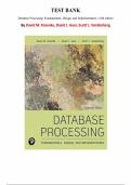  Test Bank for Database Processing&colon; Fundamentals&comma; Design&comma; and Implementation 16th Edition&comma; by David Kroenke&comma; Chapter 1-13 &vert; All Chapters