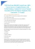 NAFI Test Exam 2026&sol;2027 Actual Exam &vert; 100&percnt; Correct Answers &vert; Complete Resource with Verified Solutions &vert; Updated for Current National Association of Fire Investigators Standards &vert; Pass Guaranteed - A&plus; Graded