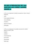 NYS EMT-B PREPARATION TEST 2026 QUESTIONS AND CORRECT ANSWERS GRADED A&plus;