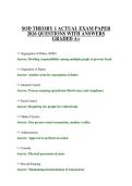 SOD THEORY 1 ACTUAL EXAM PAPER 2026 QUESTIONS WITH ANSWERS GRADED A&plus;
