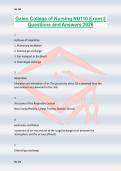 Galen College of Nursing NU110 Exam 2 Questions and Answers 2026