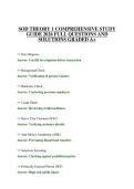 SOD THEORY 1 COMPREHENSIVE STUDY GUIDE 2026 FULL QUESTIONS AND SOLUTIONS GRADED A&plus;