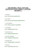 SOD THEORY 1 FINAL TEST 2026 QUESTIONS WITH CORRECT ANSWERS GRADED A&plus;