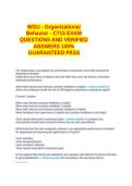  WGU - Organizational Behavior - C715 EXAM QUESTIONS AND VERIFIED ANSWERS 100&percnt; GUARANTEED PASS