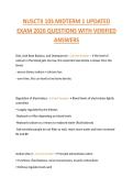 NUSCTX 10S MIDTERM 1 UPDATED  EXAM 2026 QUESTIONS WITH VERIFIED  ANSWERS 