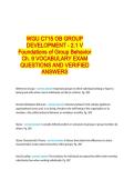    WGU C715 OB GROUP DEVELOPMENT - 2&period;1 V Foundations of Group Behavior Ch&period; 9 VOCABULARY EXAM QUESTIONS AND VERIFIED ANSWERS