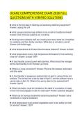 OCANZ COMPREHENSIVE EXAM 2026 FULL QUESTIONS WITH VERIFIED SOLUTIONS