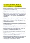 OCANZ EXAM PREP 2026 TEST PAPER QUESTIONS AND ACCURATE ANSWERS