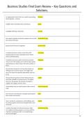Business Studies Final Exam Review &ndash; Key Questions and Solutions&period;