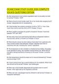 OCANZ EXAM STUDY GUIDE 2026 COMPLETE SOLVED QUESTIONS EDITION
