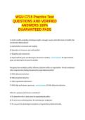WGU C715 Practice Test QUESTIONS AND VERIFIED ANSWERS 100- GUARANTEED PASS