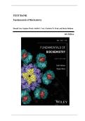 Test Bank - Fundamentals of Biochemistry&comma; 6th Edition &lpar;Voet&comma; 2024&rpar;&comma; Chapter 1-26 &vert; All Chapters
