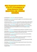 WGU Organizational Behavior C715 Ch&period; 9 Foundations of Group Behavior EXAM QUESTIONS AND VERIFIED ANSWERS