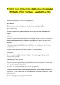 Nur1141 Exam 3&sol;Introduction to Pharmacotherapeutics &lpar;NUR1141&rpar;- PBSC- Final Exam&vert; Updated New 2026