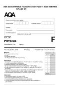 AQA GCSE PHYSICS Foundation Tier Paper 1 2025 VERIFIED QP AND MS