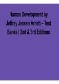 Human Development by Jeffrey Jensen Arnett &ndash; Test Banks&comma; 2nd & 3rd Editions &ndash; Complete Questions & Answers &lpar;2026 Updated&rpar;
