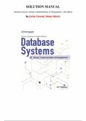 Solution Manual for Database Systems&colon; Design&comma; Implementation&comma; & Management&comma; 14th Edition by Carlos Coronel&comma; Steven Morris&comma; All Chapters