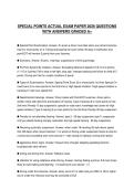 SPECIAL POINTS ACTUAL EXAM PAPER 2026 QUESTIONS WITH ANSWERS GRADED A&plus;