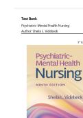 TEST BANK FOR Psychiatric Mental Health Nursing 9th Edition&vert;ISBN 9781975184773&vert; 100&percnt; VERIFIED &vert; COMPLETE GUIDE &vert; A&plus; GRADE ASSURED&excl;&excl;&excl; LATEST UPDATE&excl;&excl;&excl;&excl; GUARANTEED SUCCESS&excl;&excl;&excl;&excl;