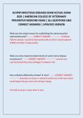 ACVPM INFECTIOUS DISEASES EXAM ACTUAL EXAM 2026 &vert; AMERICAN COLLEGE OF VETERINARY PREVENTIVE MEDICINE EXAM &vert; ALL QUESTIONS AND CORRECT ANSWERS &vert; UPDATED VERSION