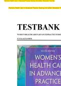 TEST BANK FOR Women's Health Care in Advanced Practice Nursing&comma; Second Edition 2nd Edition&comma; Kindle Edition by Ivy M&period; Alexander&period;ISNB&colon;978-0826190048 COMPLETE GUIDE ALL CHAPTERS COVERED 100&percnt; VERIFIED A&plus; GRADE ASSURED &excl;&excl;&excl;&excl;&excl; NEW LATEST UPDATE &excl;&excl;&excl;&excl;&excl;