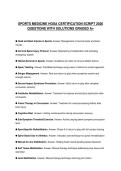 SPORTS MEDICINE HOSA CERTIFICATION SCRIPT 2026 QUESTIONS WITH SOLUTIONS GRADED A&plus;