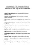 SPORTS MEDICINE HOSA COMPREHENSIVE STUDY GUIDE 2026 FULL QUESTIONS AND SOLUTIONS GRADED A&plus;