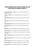SPORTS MEDICINE HOSA PRACTICE EXAMINATION 2026 QUESTIONS WITH ANSWERS GRADED A&plus;