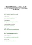 SPOTTER NETWORK ACTUAL EXAM PAPER 2026 QUESTIONS WITH ANSWERS GRADED A&plus;