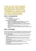 2026&sol;2027 ULTIMATE TEST BANK&colon; Phillips&rsquo;s Manual of I&period;V&period; Therapeutics 8th Ed & 2024 INS Updates