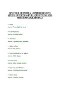 SPOTTER NETWORK COMPREHENSIVE STUDY GUIDE 2026 FULL QUESTIONS AND SOLUTIONS GRADED A&plus;