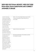 2026 HESI EXIT EXAM NEWEST &lowbar;HESI EXIT 2026 EXAM REAL EXAM QUESTIONS AND CORRECT ANSWERS&lowbar;AGRADE 