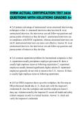 SHRM ACTUAL CERTIFICATION TEST 2026 QUESTIONS WITH SOLUTIONS GRADED A&plus;