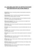ST&period; JOHN AMBULANCE FIRST AID CERTIFICATION SCRIPT 2026 QUESTIONS WITH SOLUTIONS GRADED A&plus;