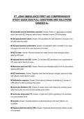 ST&period; JOHN AMBULANCE FIRST AID COMPREHENSIVE STUDY GUIDE 2026 FULL QUESTIONS AND SOLUTIONS GRADED A&plus;
