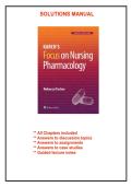  Solutions Manual &lowbar; Answers for Karch's Focus on Nursing Pharmacology&comma; 9th Edition by Tucker &lpar;All Chapters included&rpar;