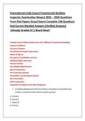 International Code Council Commercial Building  Inspector Examination Newest 2025 &ndash; 2026 Questions  From Past Papers Actual Exams Complete 100 Questions  And Correct Detailed Answers &lpar;Verified Answers&rpar;  &vert;Already Graded A&plus;&vert;&vert;Brand New&excl;&excl;