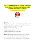 ATI COMPREHENSIVE PREDICTOR 2023  QUESTIONS AND 100&percnt; VERIFIED ANSWERS  WITH RATIONALES GRADED A&plus;