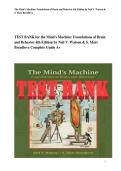 TESTBANK FOR The Mind's Machine&colon; Foundations of Brain and Behavior 4th Edition by Neil V&period; Watson and S&period; Marc Breedlove